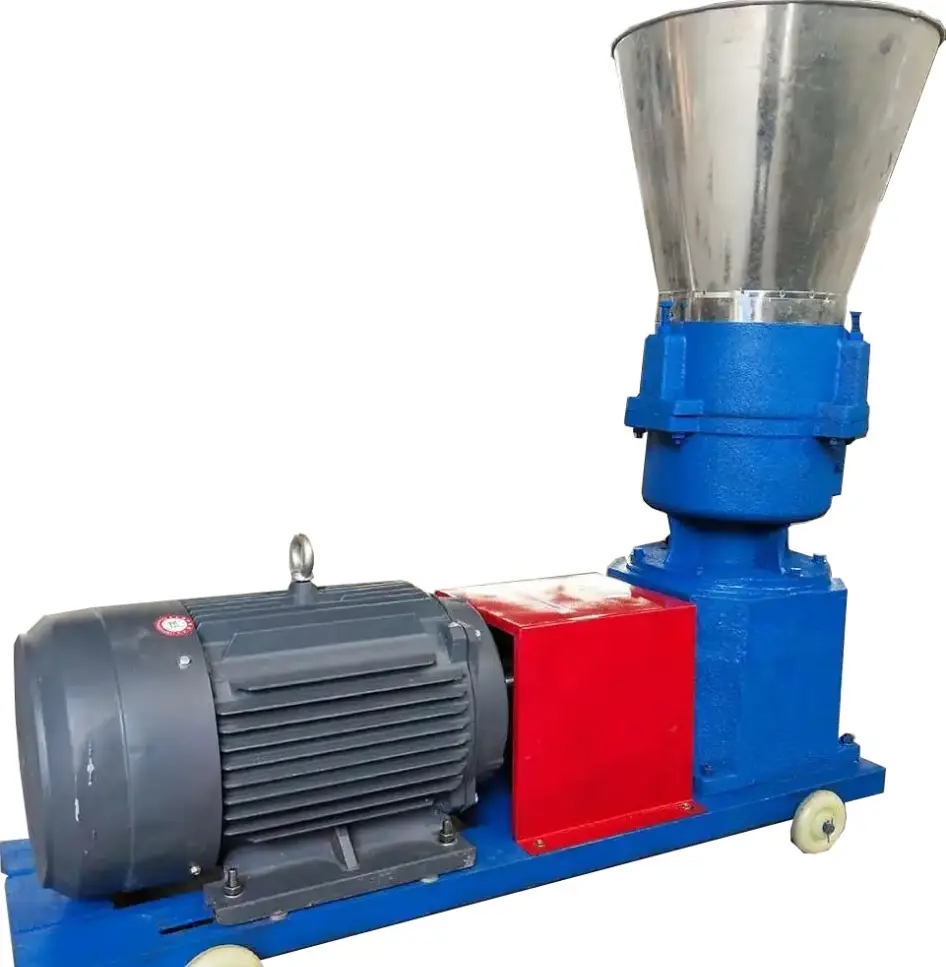Flat die feed pellet machine 