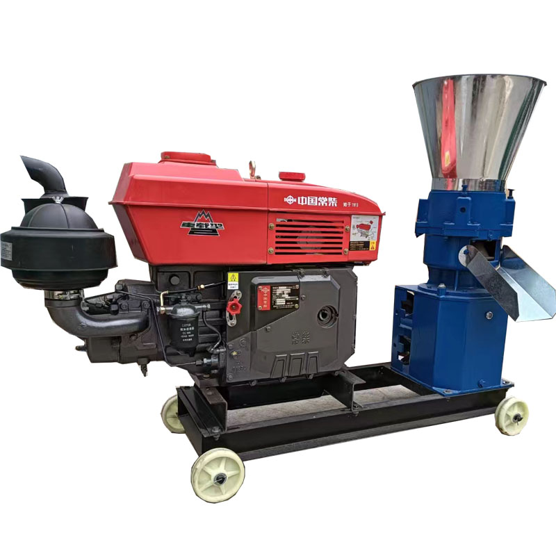 Diesel engine version of pellet mill