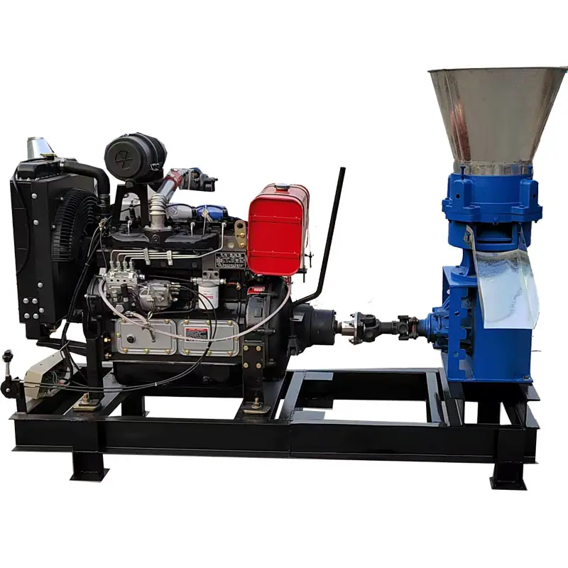 Diesel engine version of pellet mill